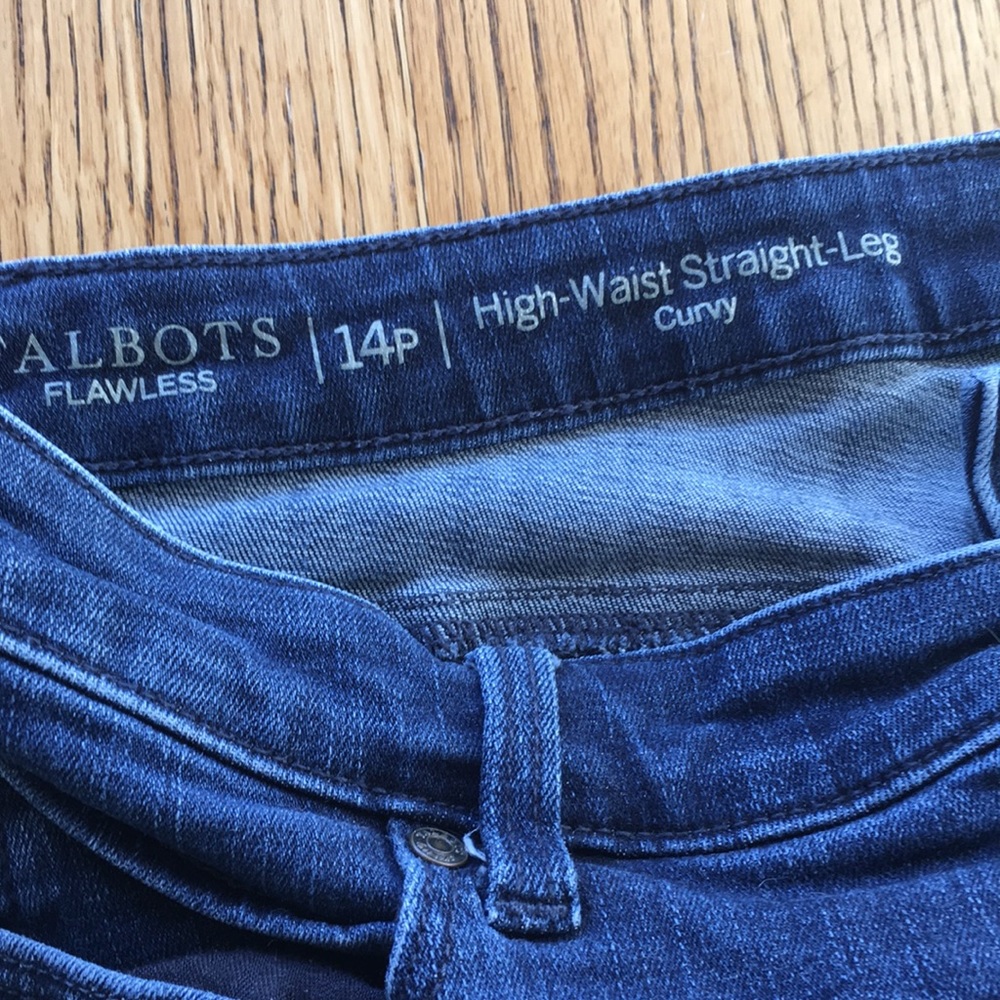 Talbots Flawless 14P High-Waist Straight-Leg Curvy Jeans
